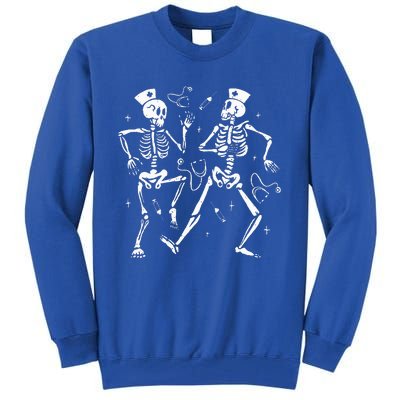 Funny Nurse Skeleton Halloween healthcare Crew Skeleton Tall Sweatshirt