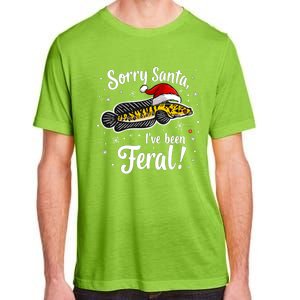 Funny Northern Snakehead Sorry Santa IVe Been Feral Xmas Great Gift Adult ChromaSoft Performance T-Shirt