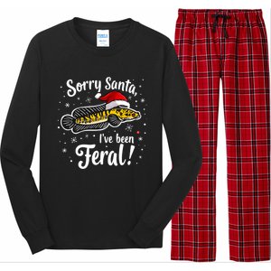 Funny Northern Snakehead Sorry Santa IVe Been Feral Xmas Great Gift Long Sleeve Pajama Set