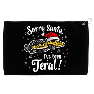 Funny Northern Snakehead Sorry Santa IVe Been Feral Xmas Great Gift Grommeted Golf Towel