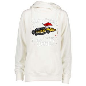 Funny Northern Snakehead Sorry Santa IVe Been Feral Xmas Great Gift Womens Funnel Neck Pullover Hood