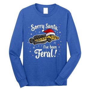 Funny Northern Snakehead Sorry Santa IVe Been Feral Xmas Great Gift Long Sleeve Shirt