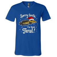 Funny Northern Snakehead Sorry Santa IVe Been Feral Xmas Great Gift V-Neck T-Shirt