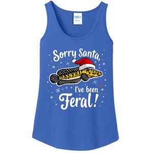 Funny Northern Snakehead Sorry Santa IVe Been Feral Xmas Great Gift Ladies Essential Tank