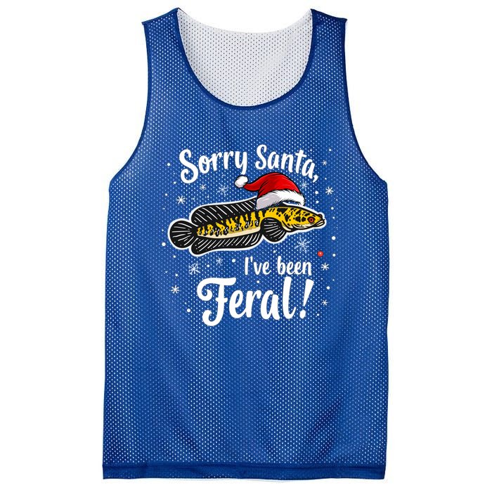 Funny Northern Snakehead Sorry Santa IVe Been Feral Xmas Great Gift Mesh Reversible Basketball Jersey Tank