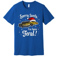 Funny Northern Snakehead Sorry Santa IVe Been Feral Xmas Great Gift Premium T-Shirt