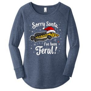 Funny Northern Snakehead Sorry Santa IVe Been Feral Xmas Great Gift Women's Perfect Tri Tunic Long Sleeve Shirt