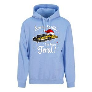 Funny Northern Snakehead Sorry Santa IVe Been Feral Xmas Great Gift Unisex Surf Hoodie