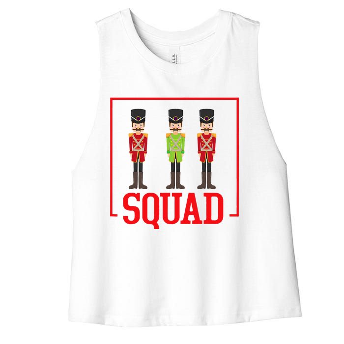 Funny Nutcracker Squad Ballet Family Dance Play Women's Racerback Cropped Tank