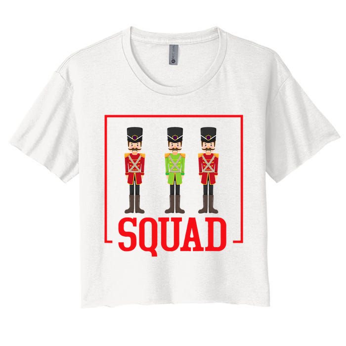 Funny Nutcracker Squad Ballet Family Dance Play Women's Crop Top Tee