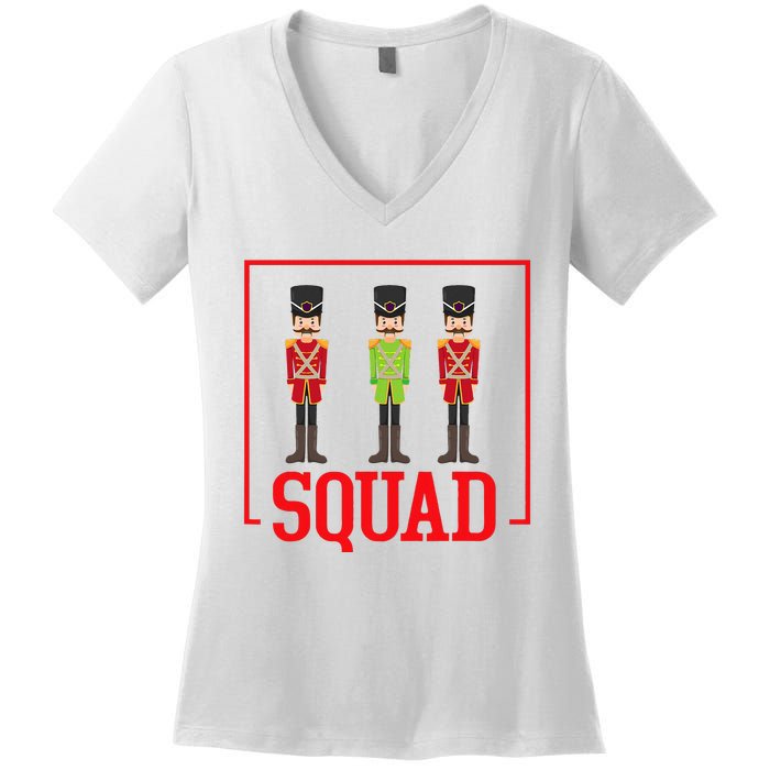 Funny Nutcracker Squad Ballet Family Dance Play Women's V-Neck T-Shirt