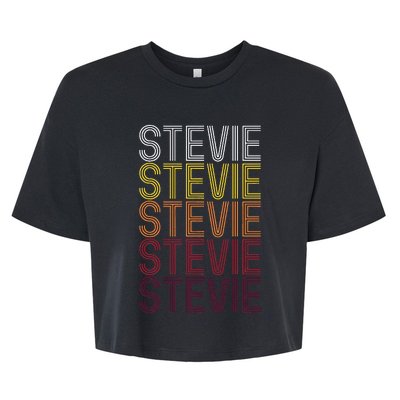 First Name Stevie Vintage Stevie Bella+Canvas Jersey Crop Tee