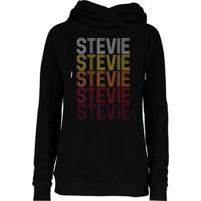 First Name Stevie Vintage Stevie Womens Funnel Neck Pullover Hood