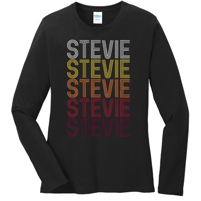 First Name Stevie Vintage Stevie Ladies Long Sleeve Shirt