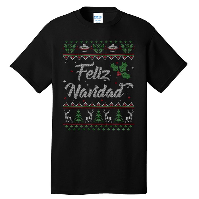 Feliz Navidad Spanish Merry Christmas Tall T-Shirt