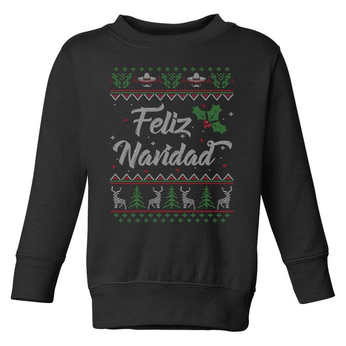 Feliz Navidad Spanish Merry Christmas Toddler Sweatshirt