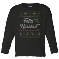 Feliz Navidad Spanish Merry Christmas Toddler Long Sleeve Shirt