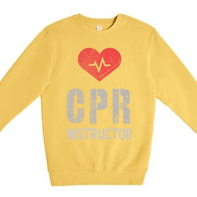 Funny Nursing School Student Studying Nurse Cpr Instructor Gift Premium Crewneck Sweatshirt