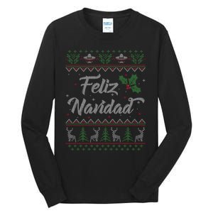 Feliz Navidad Spanish Merry Christmas Tall Long Sleeve T-Shirt