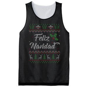 Feliz Navidad Spanish Merry Christmas Mesh Reversible Basketball Jersey Tank