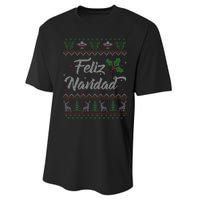 Feliz Navidad Spanish Merry Christmas Performance Sprint T-Shirt