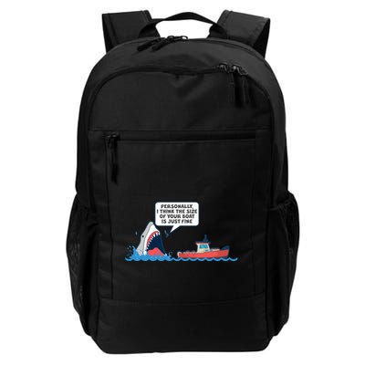 Funny Nice Shark And Fishing Boat Comic Daily Commute Backpack
