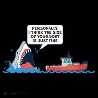 Funny Nice Shark And Fishing Boat Comic Flatbill Hat