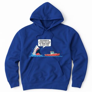 Funny Nice Shark And Fishing Boat Comic Hoodie