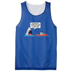 Funny Nice Shark And Fishing Boat Comic Mesh Reversible Basketball Jersey Tank