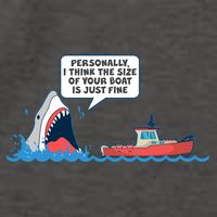 Funny Nice Shark And Fishing Boat Comic Vector Backpack