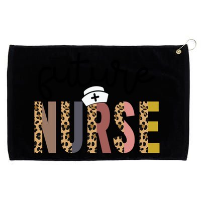 Future Nurse Student Leopard Print Funny Future Nurse Gift Grommeted Golf Towel