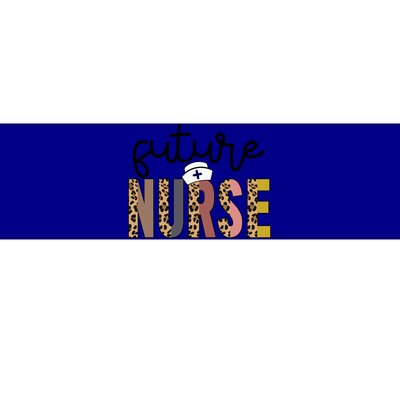 Future Nurse Student Leopard Print Funny Future Nurse Gift Bumper Sticker