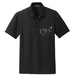 Funny Nurse Skeleton Halloween Healthcare Dry Zone Grid Polo