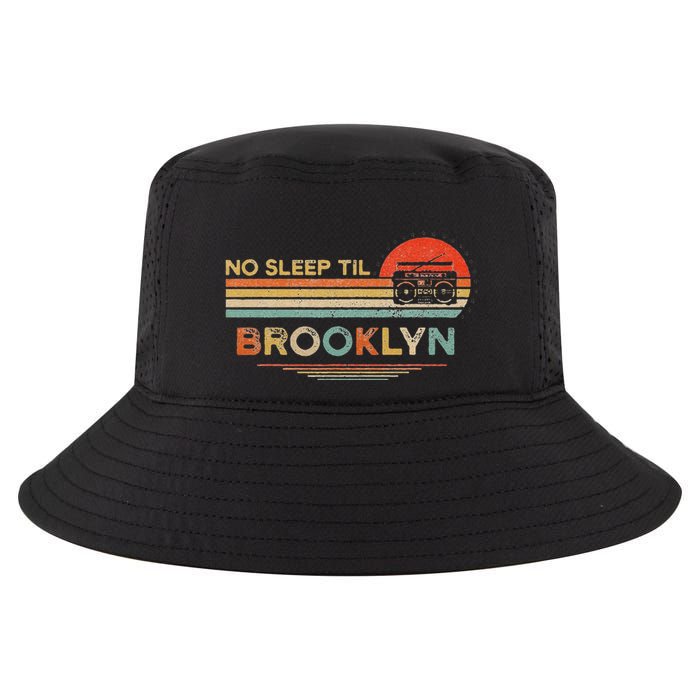 Funny No Sleep Til Brooklyn Old School Portable Stereo Retro Cool Comfort Performance Bucket Hat