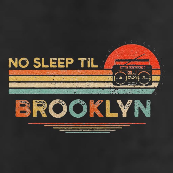 Funny No Sleep Til Brooklyn Old School Portable Stereo Retro Cool Comfort Performance Bucket Hat
