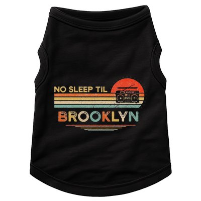 Funny No Sleep Til Brooklyn Old School Portable Stereo Retro Doggie Tank