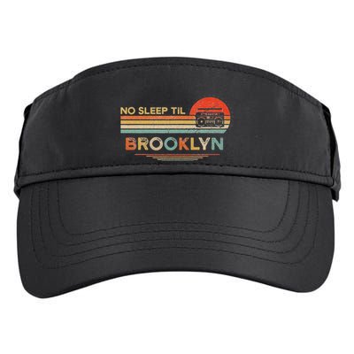 Funny No Sleep Til Brooklyn Old School Portable Stereo Retro Adult Drive Performance Visor
