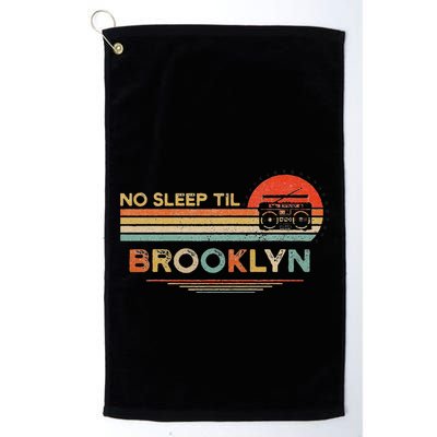 Funny No Sleep Til Brooklyn Old School Portable Stereo Retro Golf Towel