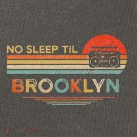 Funny No Sleep Til Brooklyn Old School Portable Stereo Retro Cotton Canvas Backpack