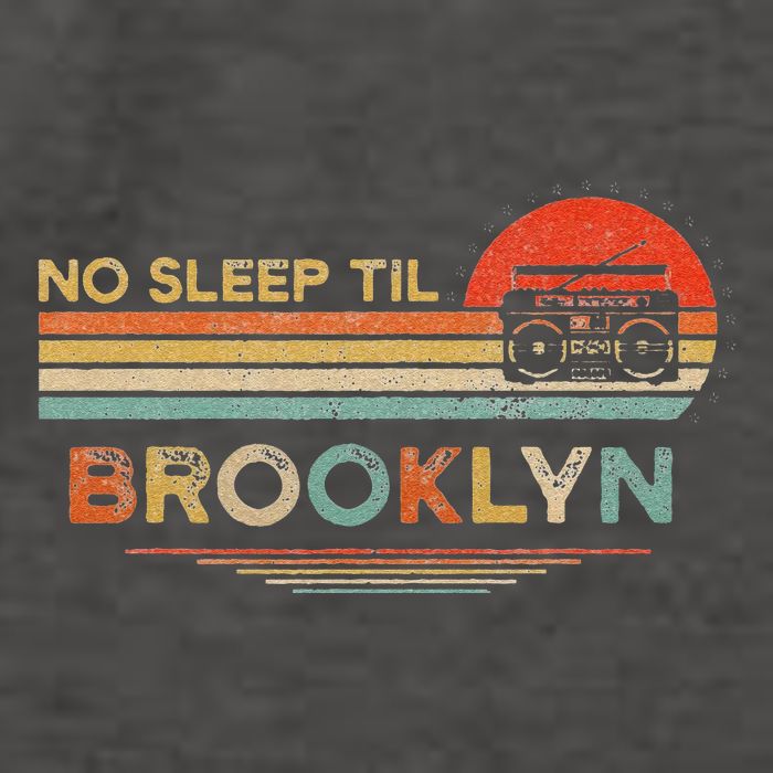 Funny No Sleep Til Brooklyn Old School Portable Stereo Retro Vector Backpack