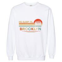 Funny No Sleep Til Brooklyn Old School Portable Stereo Retro Garment-Dyed Sweatshirt
