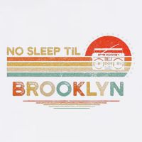 Funny No Sleep Til Brooklyn Old School Portable Stereo Retro Garment-Dyed Sweatshirt