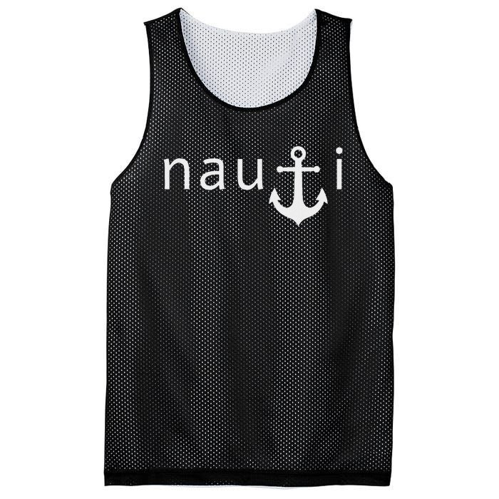 Funny Nautical Sailor Mesh Reversible Basketball Jersey Tank