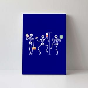 Funny Nurse Skeleton Halloween Healthcare Crew Skeleton Gift Canvas