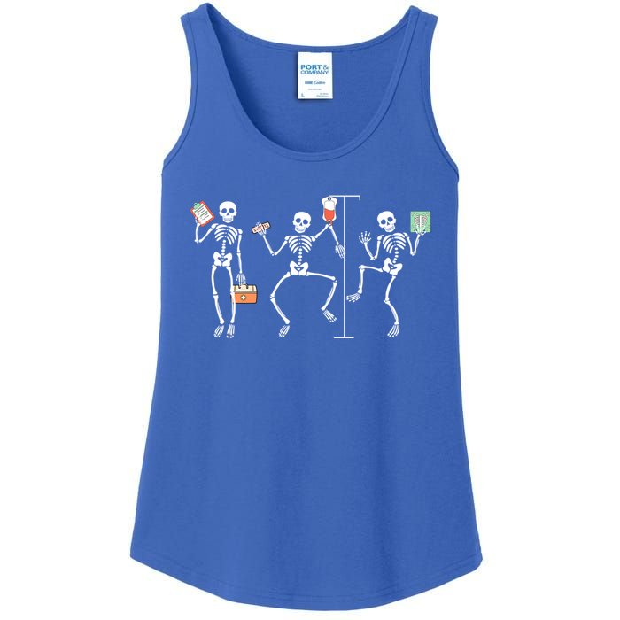 Funny Nurse Skeleton Halloween Healthcare Crew Skeleton Gift Ladies Essential Tank