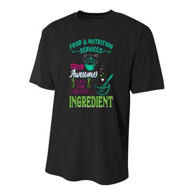 Food & Nutrition Services Being Awesome Lunch Lady Youth Performance Sprint T-Shirt