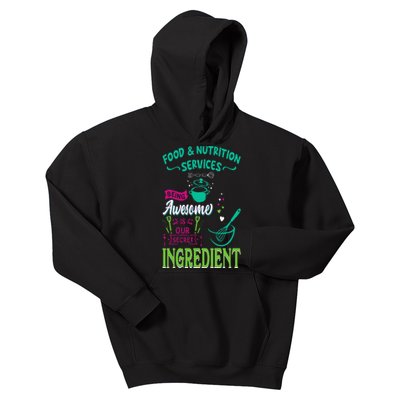 Food & Nutrition Services Being Awesome Lunch Lady Kids Hoodie