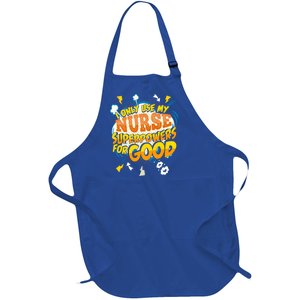 Funny Nurse Superpowers Gag Cool Gift Full-Length Apron With Pockets