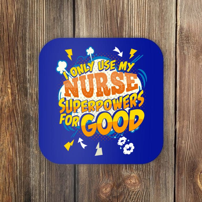 Funny Nurse Superpowers Gag Cool Gift Coaster