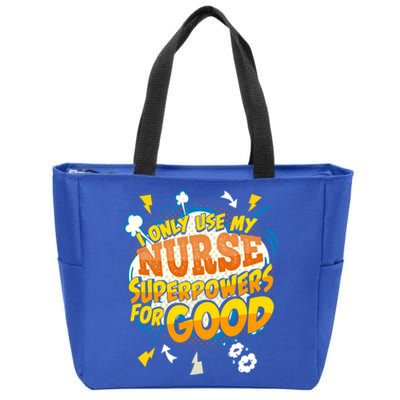 Funny Nurse Superpowers Gag Cool Gift Zip Tote Bag